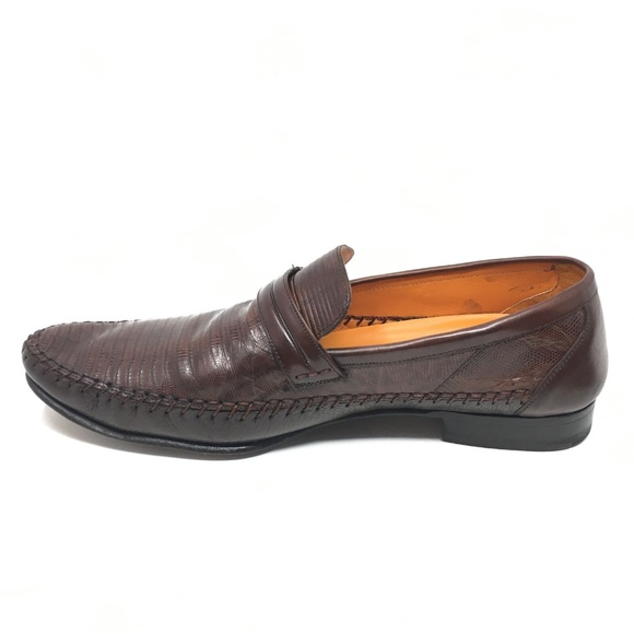 Mezlan Horsebit Loafers Shoes Size 9 Brown Lizard main image 6